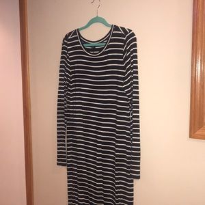 Knit Navy Striped Dress